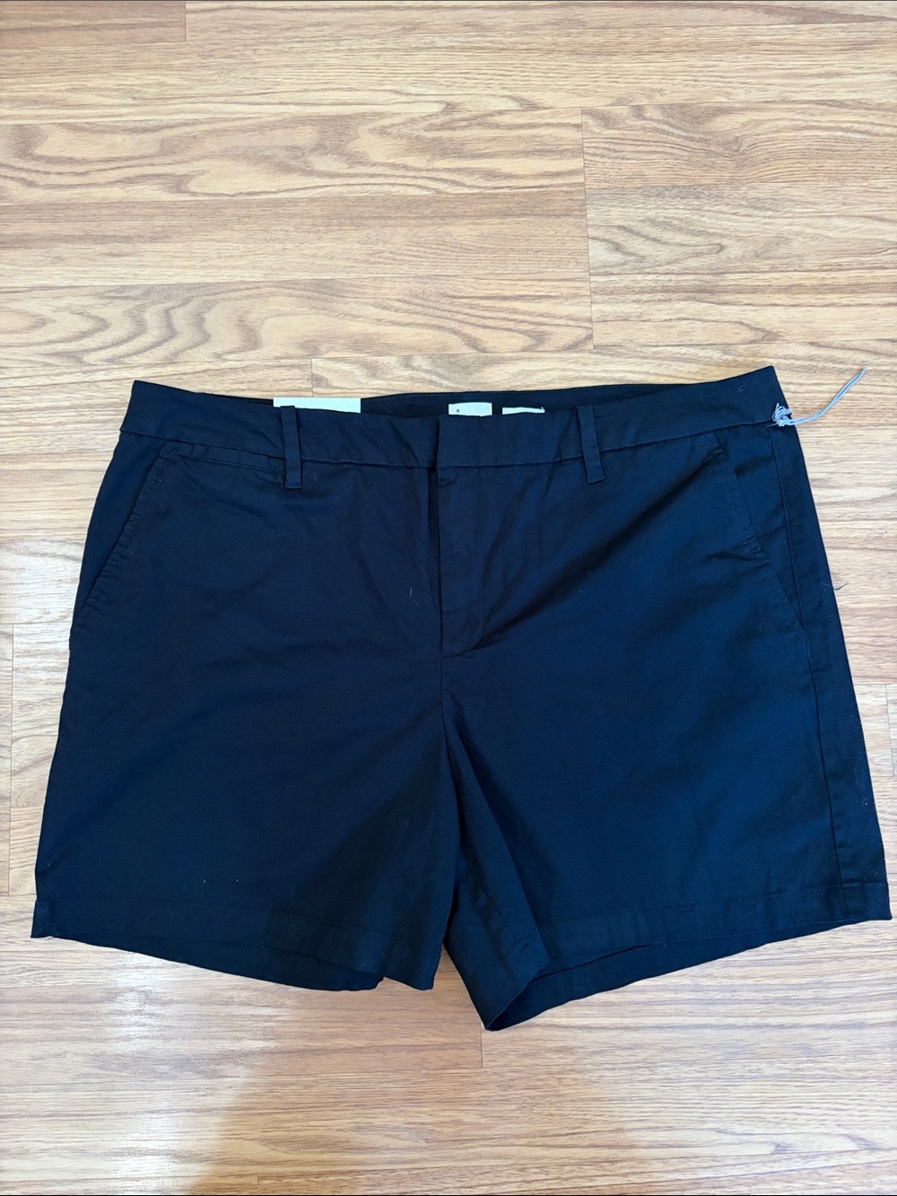 a new day Black Chino Bermuda Shorts Size 16 NWT 5" inseam